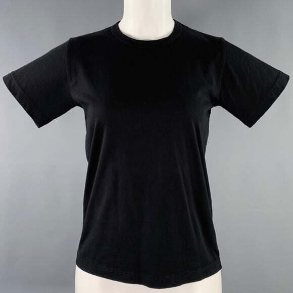 COMME des GARCONS Size M Black Cotton Short Sleeve T-Shirt - Picture 1 of 6
